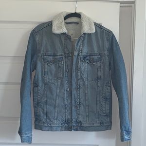 Sherpa lined denim jacket H&M